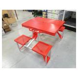 Vintage Plastic Folding Picnic Table