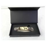 The Bone Edge Folding Deer Print Pocket Knife in