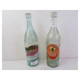 Lot of 2 Vintage Large Beer Bottles with Labels