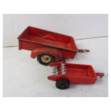 Lot of 2 Farm Toy Trailer Toys