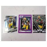 Lot of 3 Davante Adams Green Bay Packers Football