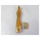 10" Polished Onyx Mother Mary Statue with Stand -