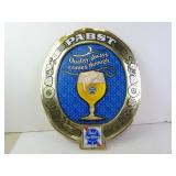 Pabst Blue Ribbon Embossed Plastic Beer Sign 19"