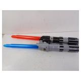 Lot of 2 Star Wars Collapsible Lightsaber Toys