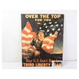 Reproduction WWI U.S. Govt Bonds Metal Sign 14" x