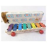 Fisher Price 870 Pull-A-Tune Xylophone Toy in Box