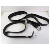 Lot of 3 Mens Black Leather Belts