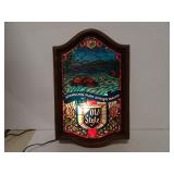 Vintage Old Style Beer Faux Stained Glass Lighted