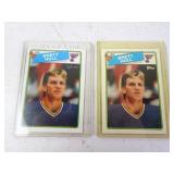 Lot of 2 Brett Hull 1988 O-Pee-Chee NHL Hockey