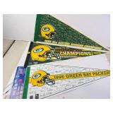 Lot of 3 Green Bay Packers Pennants