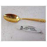 John F. Kennedy Memorial Gold Plated Spoon &