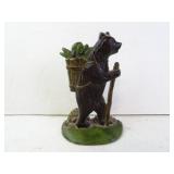 Vintage Cast Iron Walking Bear Door Stop