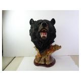 Large 22" Tall Composite Bear Bust Statue on