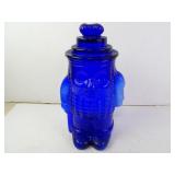 Vintage Planters Peanuts Mr. Peanut Cobalt Glass