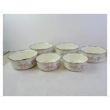 Lot of Vintage Pfaltsgraff Tea Rose Enamel