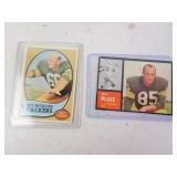 Lot of 2 Vintage Green Bay Packers Football Cards