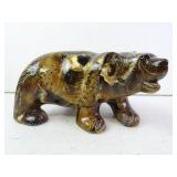 Ceramic Bear Statue with Printed Pattern  9" Wide