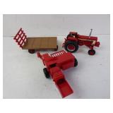 Ertl Die Cast Farmall Toy Tractor with Trailer &