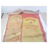 Lot of Vintage Watkins Cloth Mineral Stock Bags