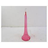 Vintage Cranberry Glass 9" Flute - Unsure of
