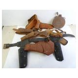 Lot of Vintage Wild West Toy Cap Gun Holsters &