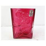 Vintage Pilgrim Cranberry Glass Rose Pattern