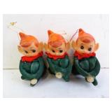 Lot of 3 Vintage Knee-Hugger Pixie Christmas