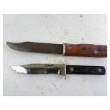 Lot of 2 Vintage Sheath Knives (Excludes Sheaths)