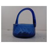 Cobalt Blue Glass Bowl with Handle