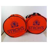 Pair of Strohs Beer Promotional Padded