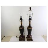 Pair of Matching Table Lamps - Missing Shades &