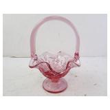 Fenton Art Glass Inverted Strawberry Basket