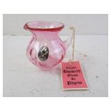 Vintage Pilgrim Cranberry Glass Pitcher Vase With