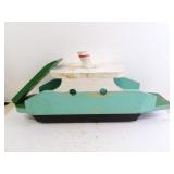 Vintage Wood Toy Boat by Ed Weihr Glenbuelah WI