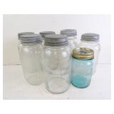 Lot of Vintage Canning Jars