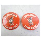 Pair of Vintage Seymour High School WI Indians