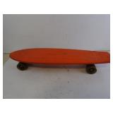 1970s Nash Orange Plastic Skateboard/Pennyboard