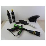 Lot of 2 Paintball Guns with Air Tanks & Hopper