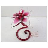 Vintage Pilgrim Glass Swirl Flower Bud Vase