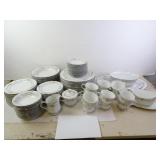 Large Set of Sango China Carousel Dishware - 12