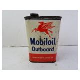 Vintage Mobiloil Outboard 1qt Oil Can