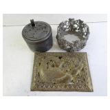 Lot of Vintage Metal Decorative Items - Pewter &