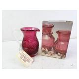 Vintage Pilgrim Glass Bennington Pattern Vase in