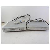 Lot of 2 HarmonTec DV-105 DVD/CD Players with