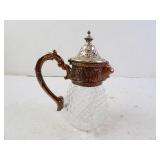 Vintage Glass Lions Mouth Syrup Pitcher