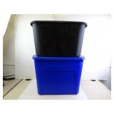 Lot of 2 Lidded Storage Totes