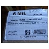 Roll of 6mil Plastic Sheeting 16x100