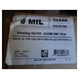 Roll of 6mil Plastic Sheeting 16x100