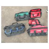Lot of 5 New & Used Tool Bags