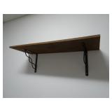 28" Wood Wall Shelf w/ Brackets - Buyers